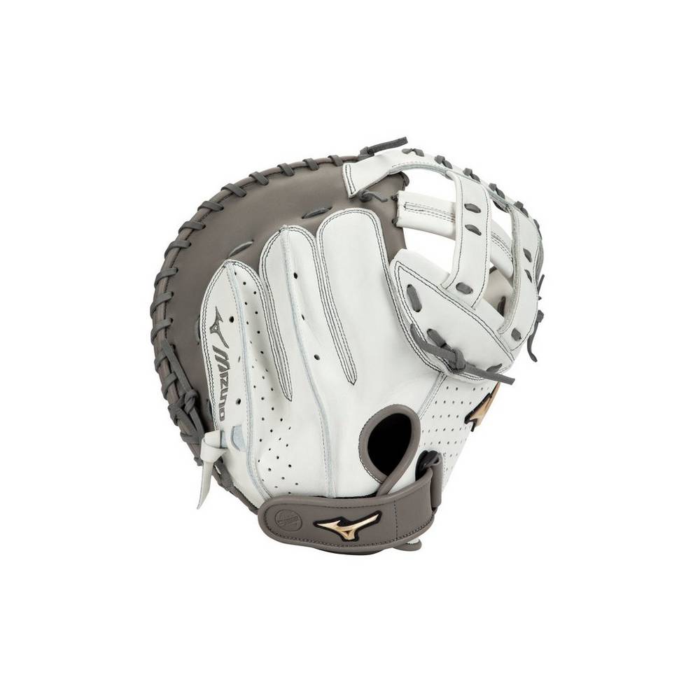 Damske Catchers Mitt Mizuno Prime Elite Fastpitch 34" Softball Biele/Siva Vypredaj PTMF37640